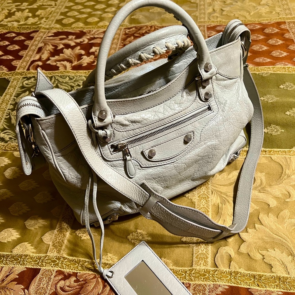 Balenciaga Giant Velo handbag, light gray, great condition!!